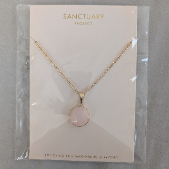 Gold and Pink Necklace - Picture 1 of 2